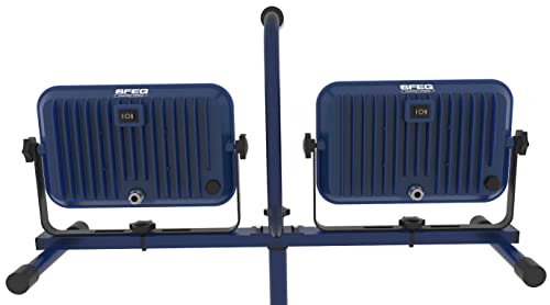 SFEG 13,000 Lumen Dual Head LED Work Light with All Metal 70.5" Telescoping Tripod Stand, 9ft Power Cord