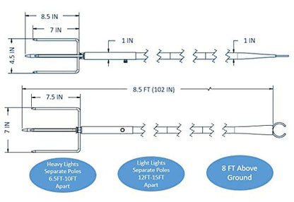 String Light Stakes-Set of 2